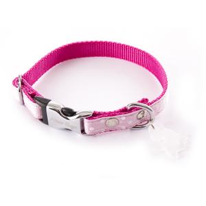 3009115-collier-pour-chien-pois-alter-ego-s-rose-pastel-15x23-33-cm