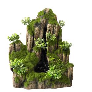 234-434963-decoration-d-aquarium-aqua-della-cascade-avec-pompe-moss-rock-vert-marron-25-5x18x31-cm
