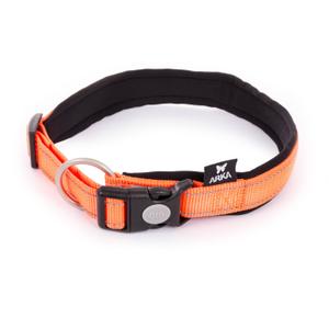 3008023-collier-pour-chien-nylon-reglable-arka-haok-m-orange-20x40-45-cm