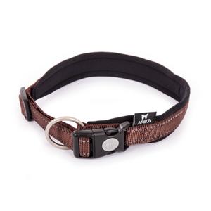 3008041-collier-pour-chien-nylon-reglable-arka-haok-l-marron-25x55-60-cm
