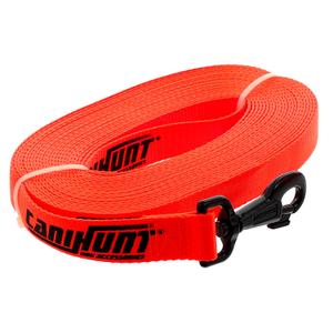 c36p10-laisse-pour-chien-avec-sangle-plate-polyester-canihunt-hunter-first-orange-10-m-x-25-mm