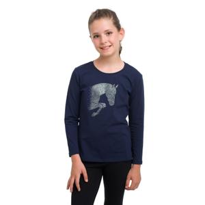 201-301052-navy-blue-t-shirt-manches-longues-coton-fille-cavalliera-jumping-star-navy-blue