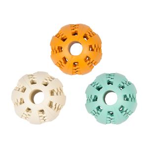 400016-balle-pour-chien-duvoplus-rubber-dental-ball-with-flavoring-orange-beige-bleu-7-cm