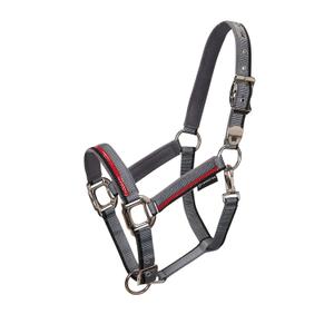 ca00031r-grey-red-black-ensemble-licol-en-nylon-et-longe-pour-cheval-en-nylon-equestro-ca00031r-grey-red-black