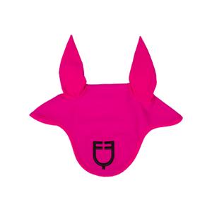 eth09053-fucsia-black-bonnet-anti-mouches-pour-cheval-avec-logo-equestro-fucsia-black