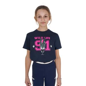 etka00246-navy-t-shirt-coton-fille-equestro-wild-life-navy