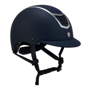 etu00003-navy-silver-casque-d-equitation-equestro-modello-eclipse-plain-mat-navy-silver