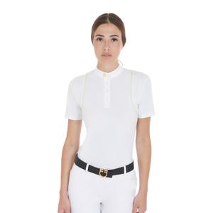etw00092-white-lime-polo-de-concours-avec-boutons-femme-equestro-white-lime
