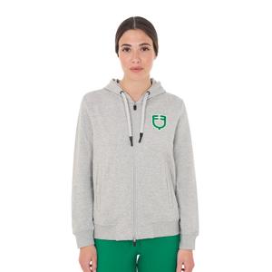 etw00253-light-grey-melange-ultramarine-green-18-5338-sweatshirt-a-capuche-avec-logo-femme-equestro-light-grey-melange-ultramarine-green-18-5338