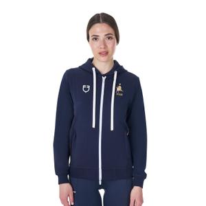 lfetw00088-navy-blazer-19-3923-sweatshirt-a-capuche-zippe-femme-equestro-x-fise-navy-blazer