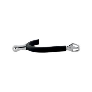 sr00606-eperons-pour-cheval-anglais-recouverts-de-caoutchouc-equestro-noir-argent
