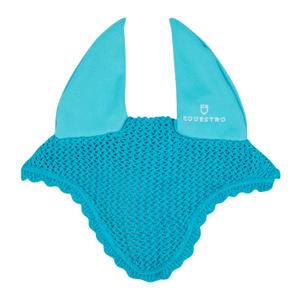 ss00506p-turquoise-bonnet-anti-mouches-pour-cheval-en-coton-avec-oreilles-elastiques-equestro-turquoise