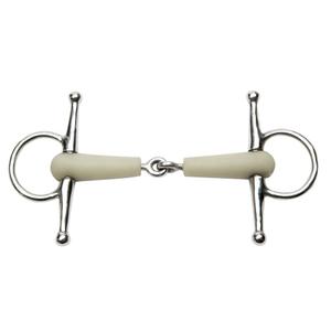 6056771-mors-a-aiguille-pour-cheval-flexi-brise-branches-courtes-feeling-argente