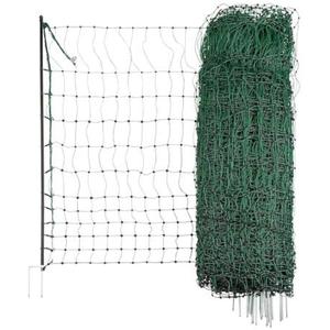 292272-filet-pour-cloture-volaille-electrifiable-double-pointe-kerbl-vert-50-m-106-cm