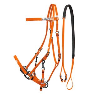 lk1082-orange-bridons-equitation-et-licol-pour-cheval-en-biothane-lakota-orange-tu