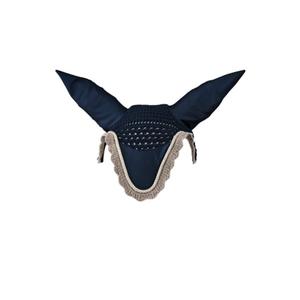 320004007-bonnet-anti-mouches-pour-cheval-lami-cell-elegance-marine-champagne-cheval