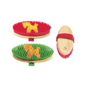 ag00315-brosse-douce-leistner-fantasia-horse-beige-vert-rouge-tu