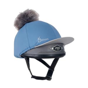 it00148001-toque-pour-casque-d-equitation-avec-pom-pom-soie-lemieux-ice-blue-tu