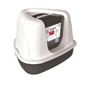 20101799-bac-a-litiere-pour-chat-m-pets-dairut-noir-blanc-50x42x36-cm