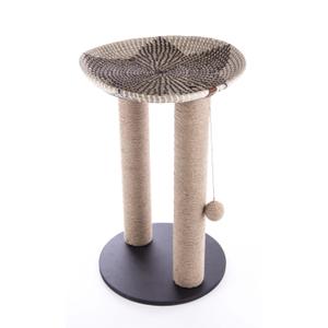3001939-arbre-a-chat-martin-sellier-perchoir-etoile-beige-66-cm