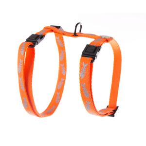 3004840-harnais-pour-chat-reglable-nylon-martin-sellier-fluo-fish-orange-10x35-50-cm