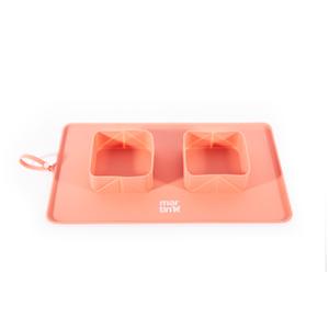 3010502-gamelle-pour-chien-double-pliable-martin-sellier-rose-600-ml