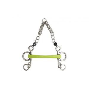 590164130-pelham-pour-cheval-droit-branches-courtes-metalab-flexi-soft-vert-130-mm