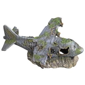 28584-decoration-d-aquarium-epave-d-avion-nobby-pet-gris-vert-21-8x17-5x8-3-cm