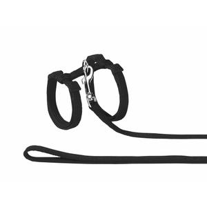 72218-05-laisses-et-harnais-pour-chat-nylon-nobby-pet-noir-tu