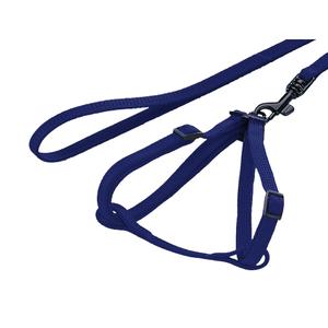 78060-06-harnais-pour-rongeurs-en-nylon-avec-laisse-nobby-pet-bleu-1-m
