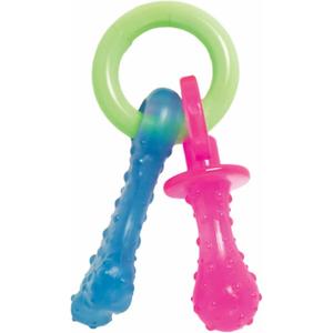 982087eu-jouet-pour-chien-nylabone-puppy-teething-pacifier-bacon-xs-bleu-rose-xs