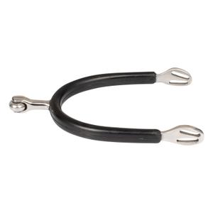 sr00059-eperons-pour-cheval-a-bille-ronde-recouverts-de-caoutchouc-pro-light-noir-argente