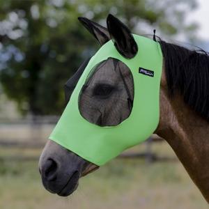 ag00194-lime-bonnet-anti-mouches-pour-cheval-en-lycra-extensible-pro-tech-lime