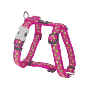 f5508-dh-st-hp-12-harnais-reglable-pour-chien-red-dingo-rose-etoiles-vertes-12-mm