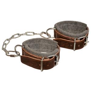 11295-entrave-pour-cheval-cuir-chrome-et-feutre-ronzon-legend-x2-marron-gris-tu