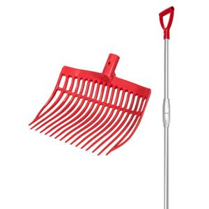 va00408-red-fourche-arrondie-plus-manche-telescopique-en-aluminium-v-plast-rouge-tu