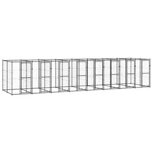 3082266-niche-pour-chien-exterieur-en-acier-vidaxl-19-36-m2-black-tu