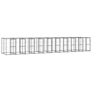 3082268-niche-pour-chien-exterieur-en-acier-vidaxl-24-2-m2-black-tu