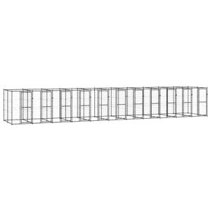 3082269-niche-pour-chien-exterieur-en-acier-vidaxl-26-62-m2-black-tu