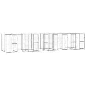 3082277-niche-pour-chien-exterieur-avec-toit-en-acier-galvanise-vidaxl-19-36-m2-silver-tu