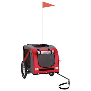 93873-remorque-de-velo-pour-chien-tissu-oxford-et-fer-vidaxl-rouge-rouge-grey-tu